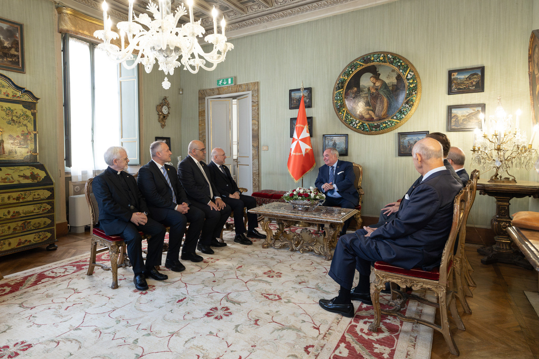 El presidente de la Cruz Roja Italiana visita al Gran Maestre